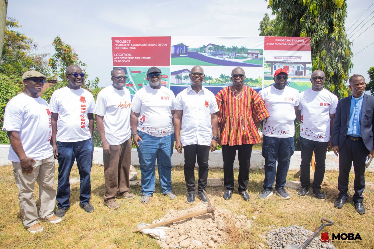 mobafraternity's tweet photo. MFD - SYG 2026 SOD CUTTING ๐ดโซ๏ธ
Breaking Ground for Future Legacies
History was made at the Academic Site as the K.B Coleman led the official sod-cutting ceremony for the Mfantsipim Sesquicentennial Memorial Park.
#MOBA #TheLegacyProject #Mfantsipim #DwenHweKan https://t.co/VvQs9H8vgz