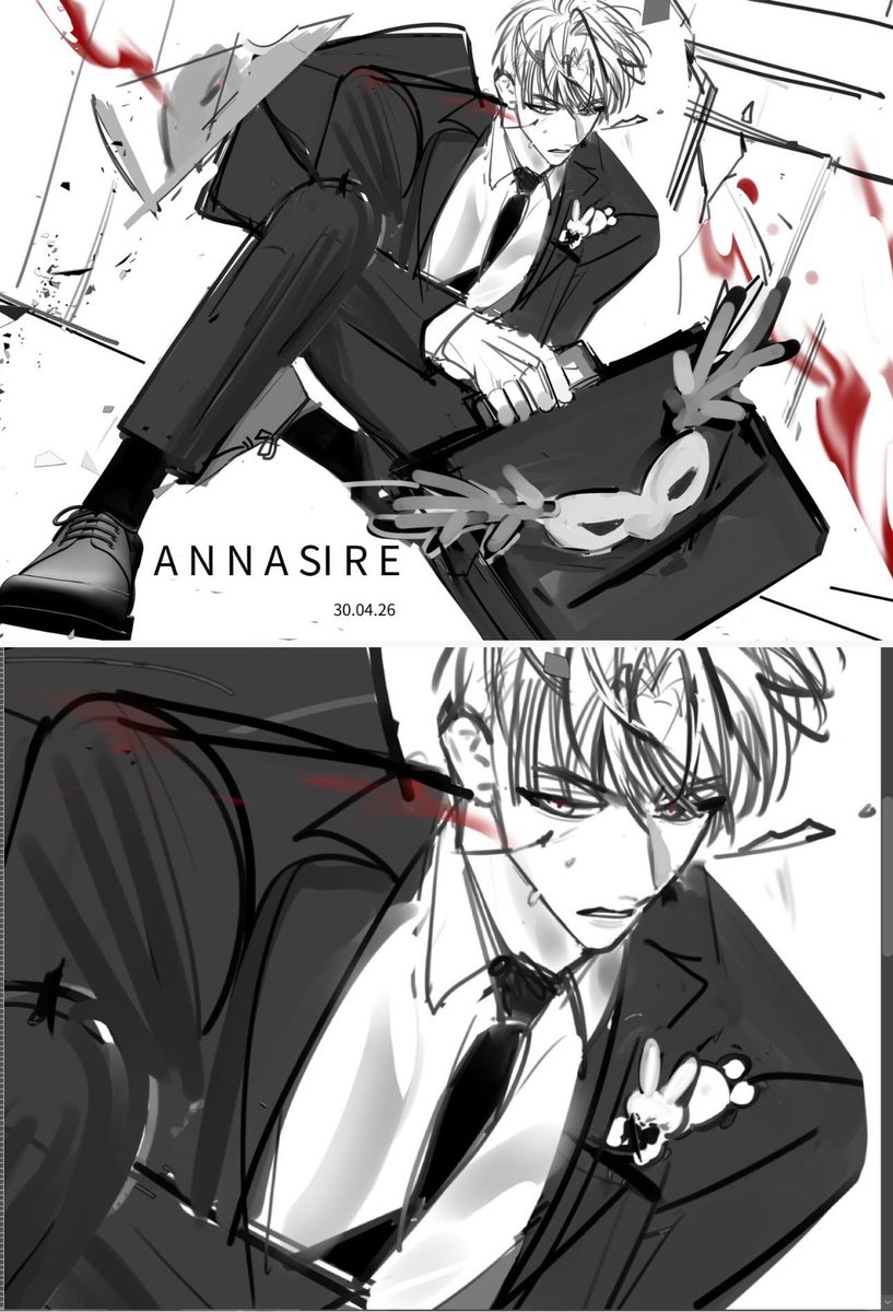 annasire_'s tweet image. I want to show my drawing process.
Sometimes the poses change because they need to fit the situation and the character’s movement, so some parts of the drawing need to be revised. 
#study