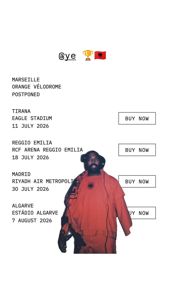 yoyom0t0's tweet image. YE LIVE IN ALBANIA 🏆🇦🇱♥️

#ye #kanye #albania #goat #yelive