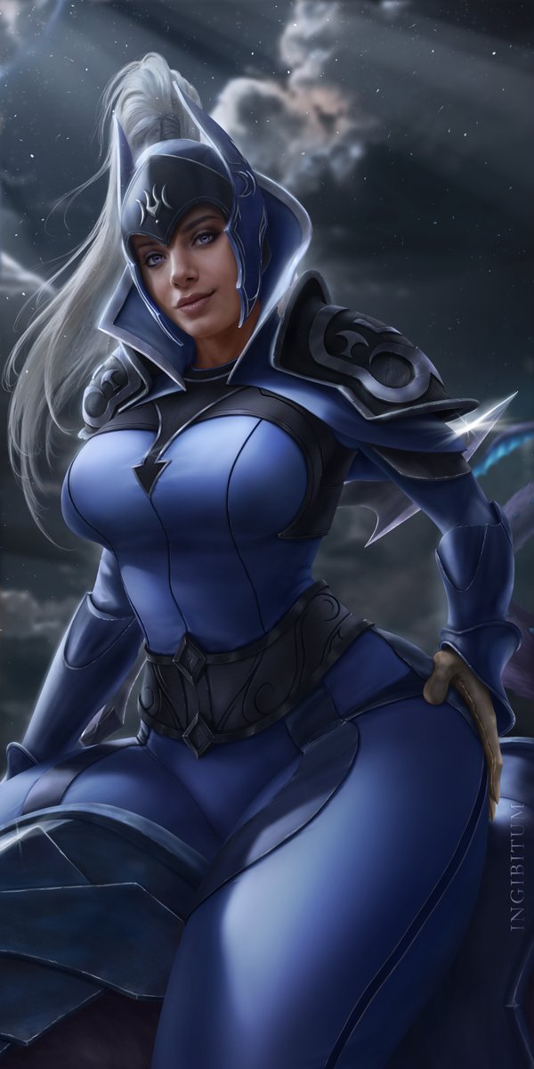 ingibitum's tweet photo. I'll change the posting system a little bit to an interactive one. 
🌒Get 10 likes and I post the next version - without the costume 🌒

#art #fanart #ingibitum #Luna #Dota https://t.co/QhIlw3egsN