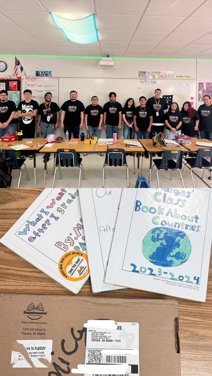 MVargas_EDHS's tweet photo. THIS IS IT! Our LAST & FINAL published book for this class of Seniors! Itβs going out to #studenttreasurespublishing & itβll be the end of an era! π₯³So proud of how far these kids have come the last 4 years canβt wait to celebrate them when they published books get delivered!ππΌ https://t.co/FCY8UvyEFf