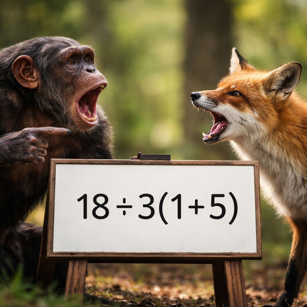 Herts_Fish's tweet image. People argue over this 👇
What is 18 ÷ 3(1+5)?
A) 1 B) 36

#math #quiz #challenge #logic