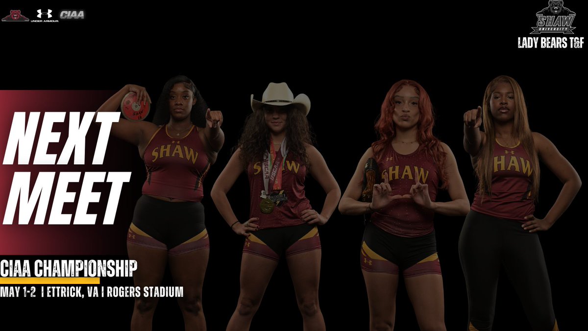ShawBears's tweet image. 🐻🏃‍♀️| Track and Field begins competition at the CIAA Track and Field Championship Friday, held at Virginia State University.  Follow The CIAA on social media for daily updates and behind-the-scenes action.
#ShawU | #BearWithUs