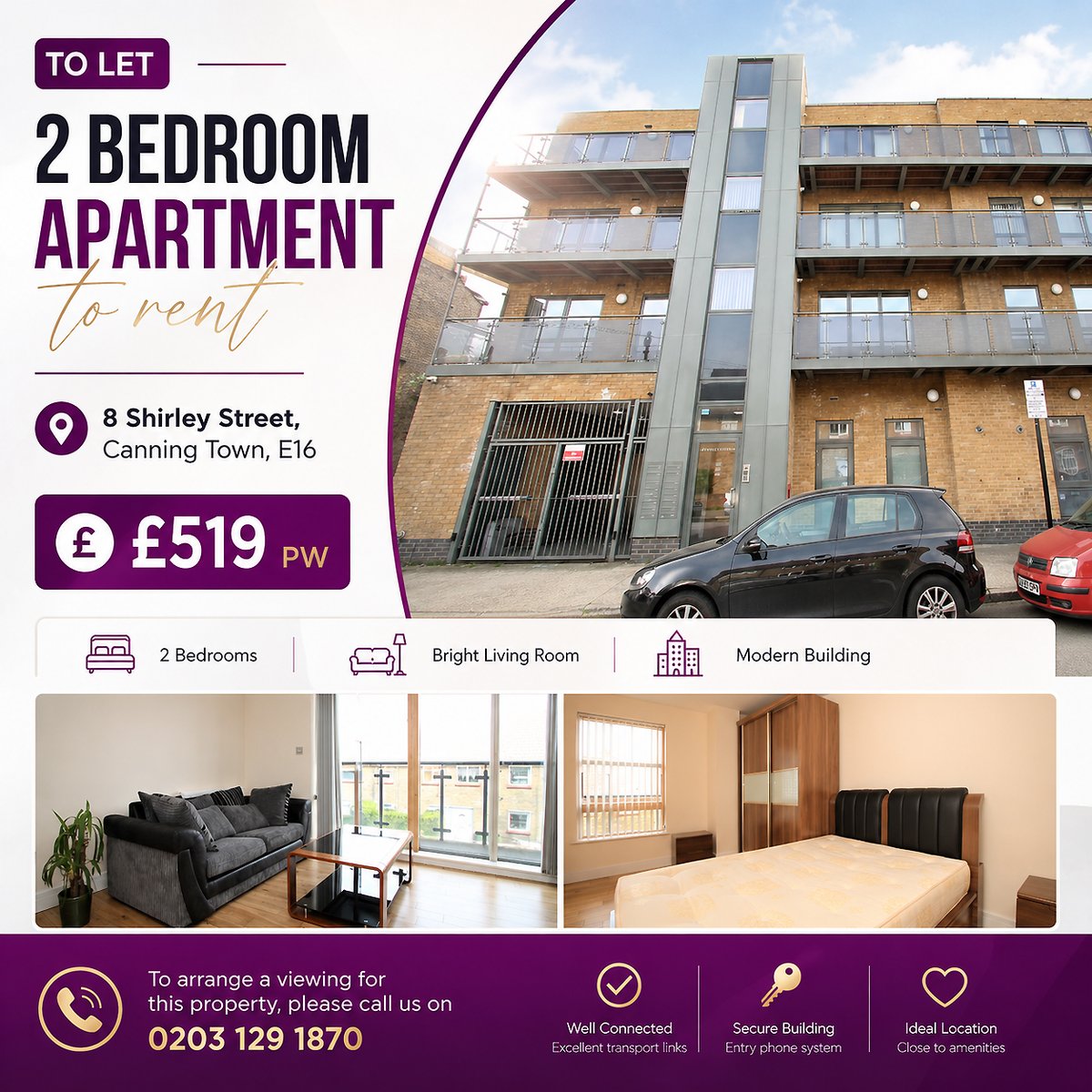 BlackstonesRes1's tweet image. 🏡 2 Bed Apartment | Canning Town E16
💷 £519 pw | 📍 Shirley Street

Modern, furnished, spacious living + balcony.
Walk to Canning Town, Star Lane &amp;amp; Royal Victoria stations.

📞 0203 129 1870

#ToLet #LondonRent #E16 #CanningTown #2Bed #Property #Apartment #LondonLiving #Letting