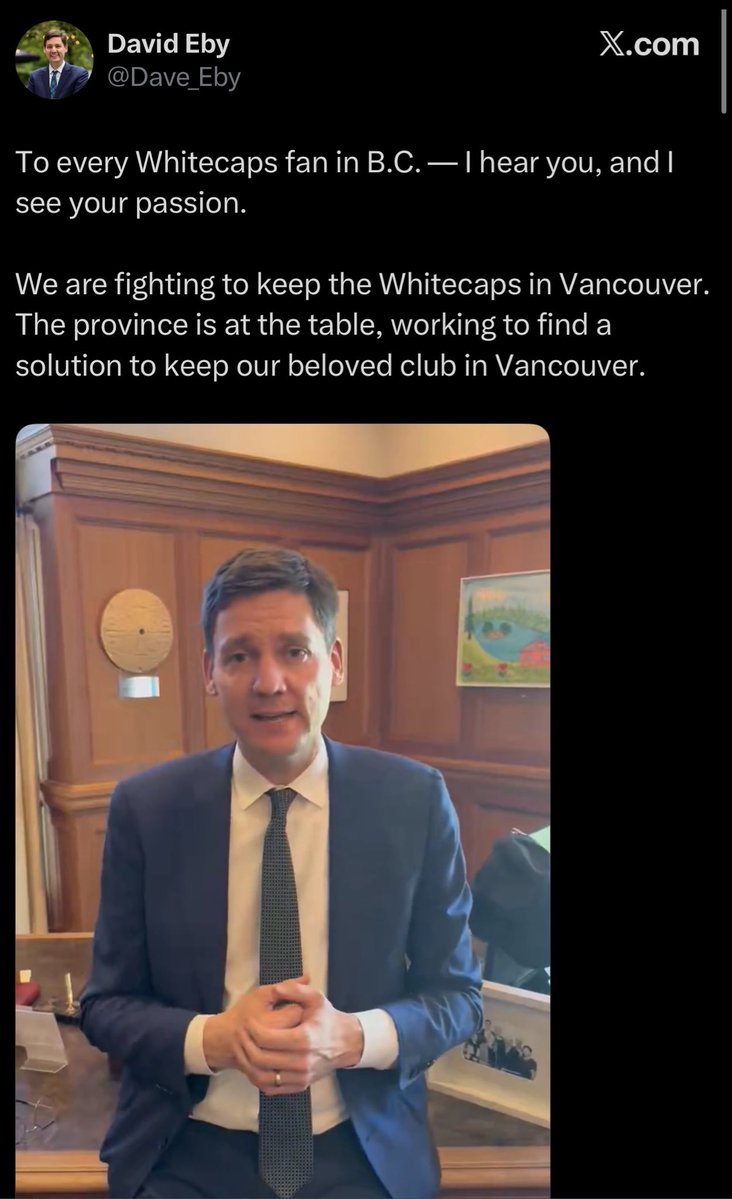 FrancoPanizo's tweet image. MLS commissioner Don Garber’s Twitter account made a pointed comment towards a Canadian politician amid the ongoing Vancouver Whitecaps situation.

Garber and an MLS spokesperson say Garber’s account was hacked.

Lots of people having a hard time believing that explanation.

#MLS