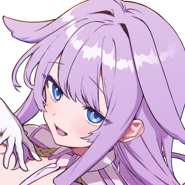 アイコンの卯級さんずっと初期デザイン(目が紫色)のままだったからちょい加筆してアップデートしてみた!🐇 