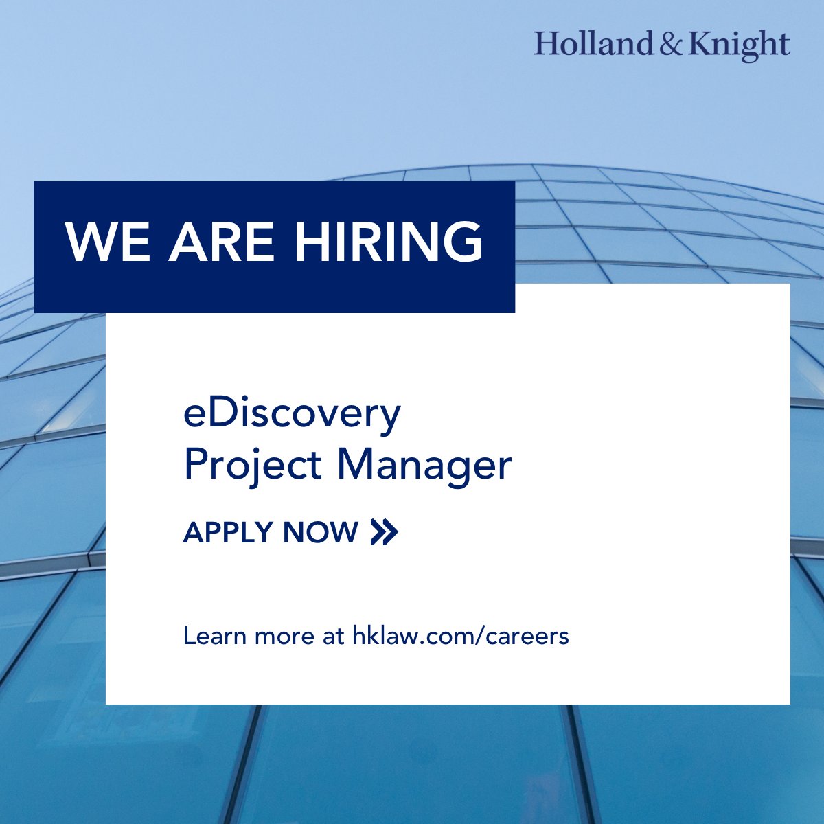 Holland_Knight's tweet image. We are #hiring an #eDiscovery #ProjectManager to guide matters from intake through production and serve as a trusted advisor to case teams while overseeing budgets, timelines and ESI workflows. This role requires familiarity with tools such as Relativity, Everlaw and Opus2, as