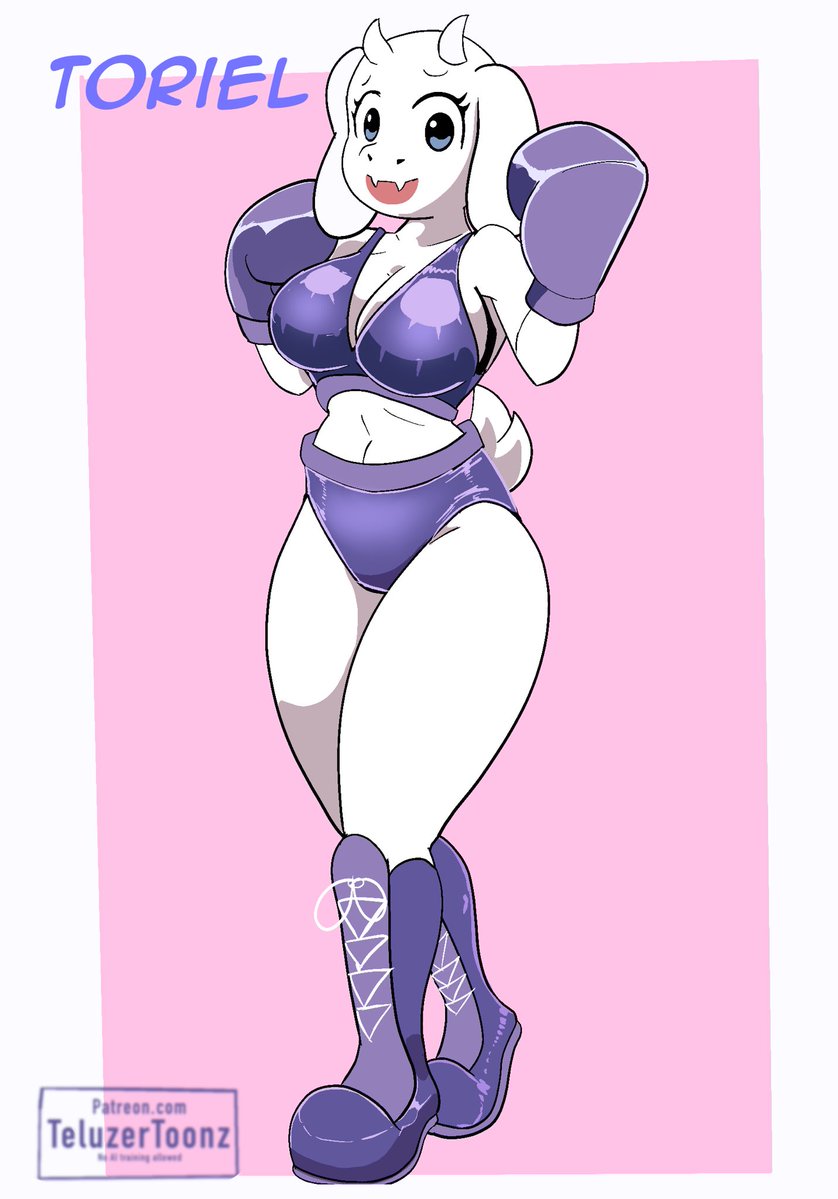 Boxing Toriel. Who could punch such a cute and lovely lady?