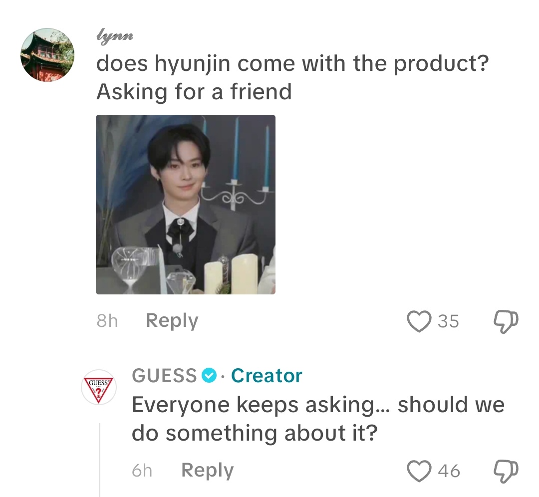 What does it mean 😅

#HYUNJINxGUESS
