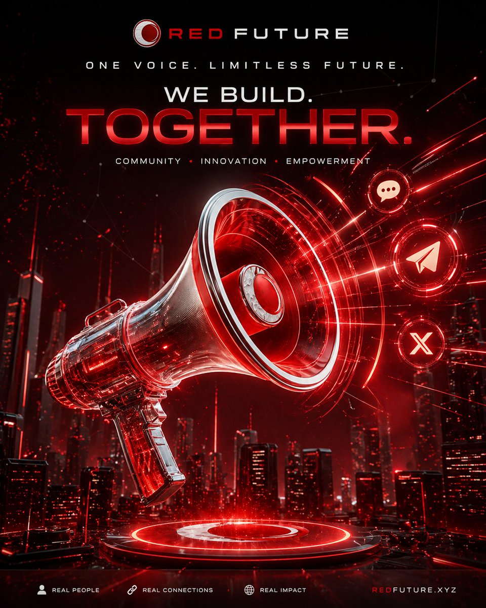 Redfuture_io's tweet photo. A project grows louder when the community speaks together.
Join the conversation and follow RED FUTURE.
#RedFuture #CryptoCommunity #JoinTheMovement #Web3Social #SolanaFamily https://t.co/6tpY0aD3qF
