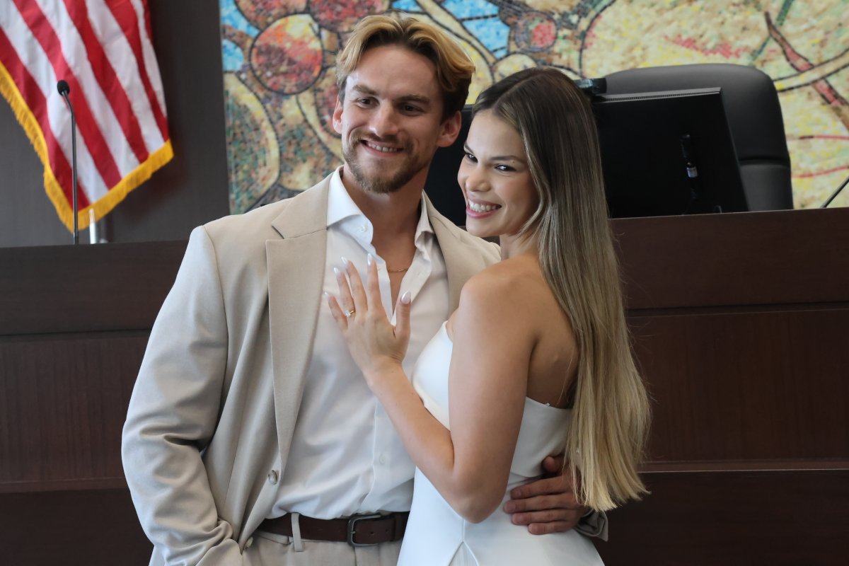 MiamiDadeCOC's tweet photo. Earlier this week, I had the honor of officiating a beautiful wedding in our ceremonial courtroom.

Congratulations to Daniela Marquez Mendoza and Gabriel Aguilar as they begin this new chapter together. Wishing you both a lifetime of love and happiness. 💍 https://t.co/w1lgmrklrN