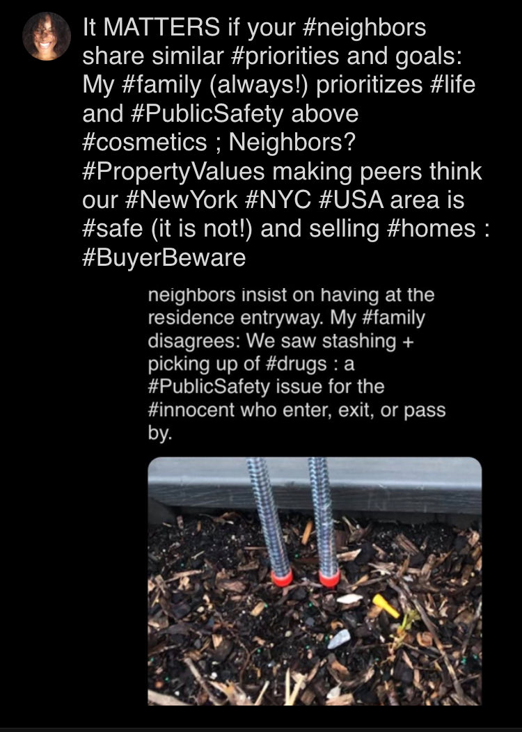 TheresaGiovanna's tweet image. Neither property values or what peers think of your #NewYork #NYC  area matter if you are #dead : You can’t spend #money from the #grave : I urge ALL #NewYorkers #Americans and anyone who will hear it: focus on what matters. The root of ALL evil? The love of 💵. Greed kills.