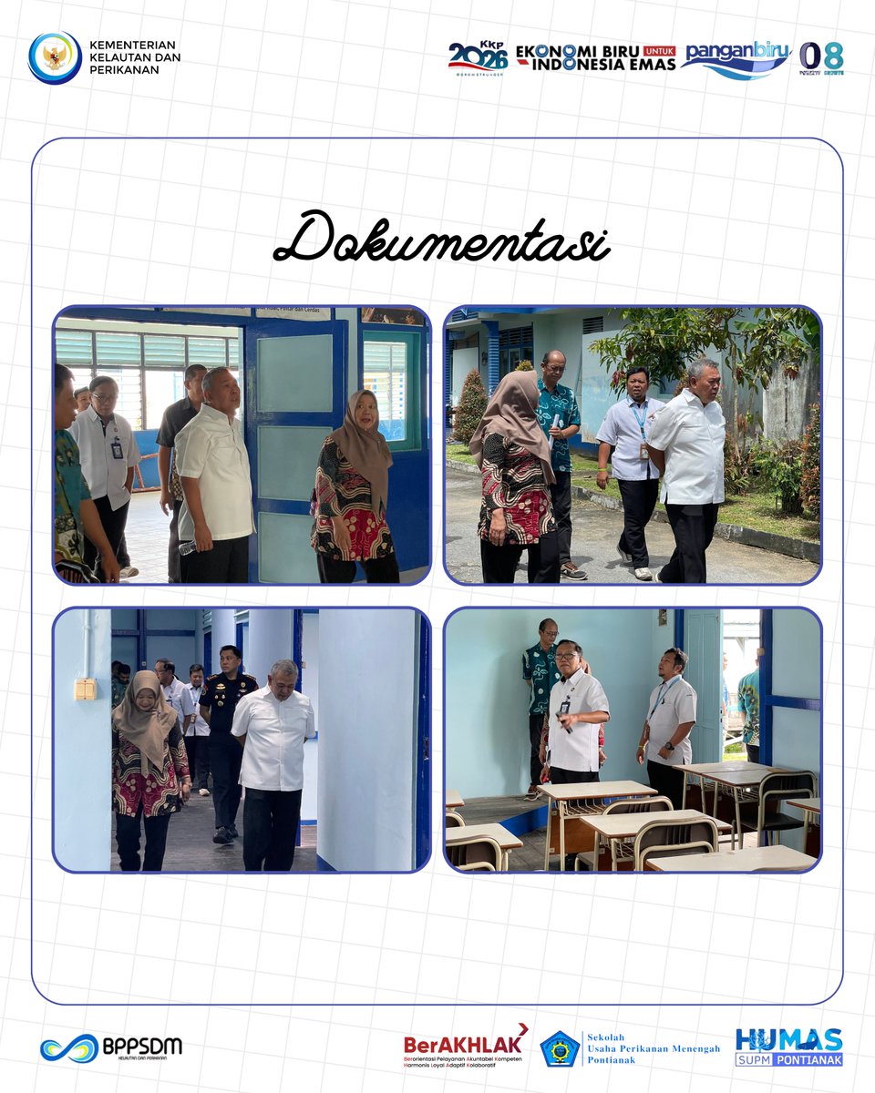 supmptk's tweet image. Kegiatan ini merupakan bagian dari tugas pengawasan intern melalui audit, reviu, evaluasi, pemantauan, dan pengawasan di lingkungan Kementerian Kelautan dan Perikanan.  
#PanganBiru #EkonomiBiruUntukIndonesiaEmas #KKP2026GrowStronger #SaktiWahyuTrenggono #KKPGOID #SUPMPontianak