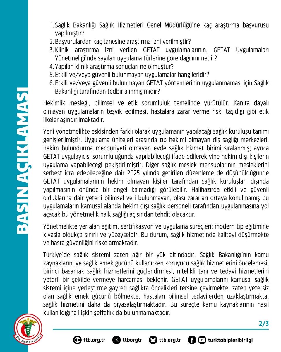 Türk Tabipleri Birliği tweet media