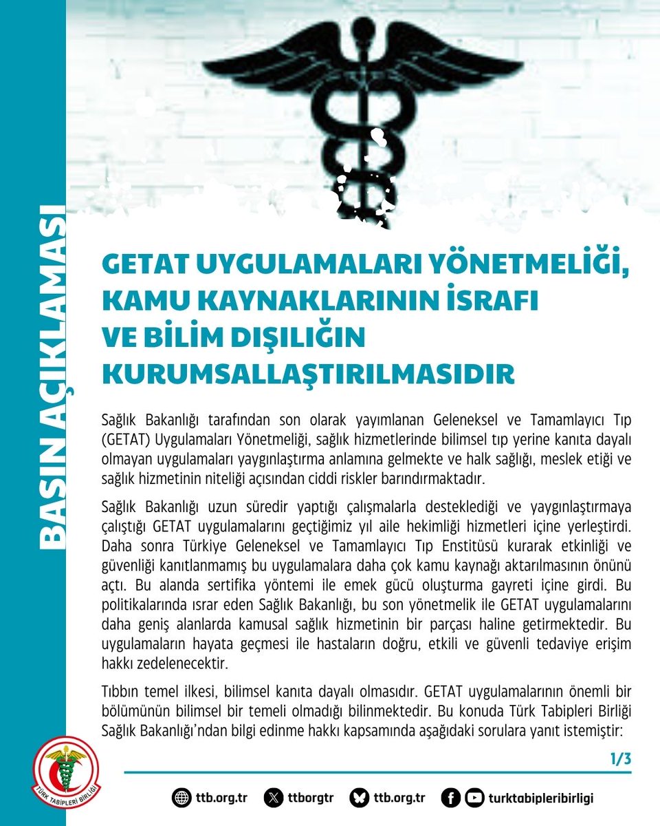 Türk Tabipleri Birliği tweet media