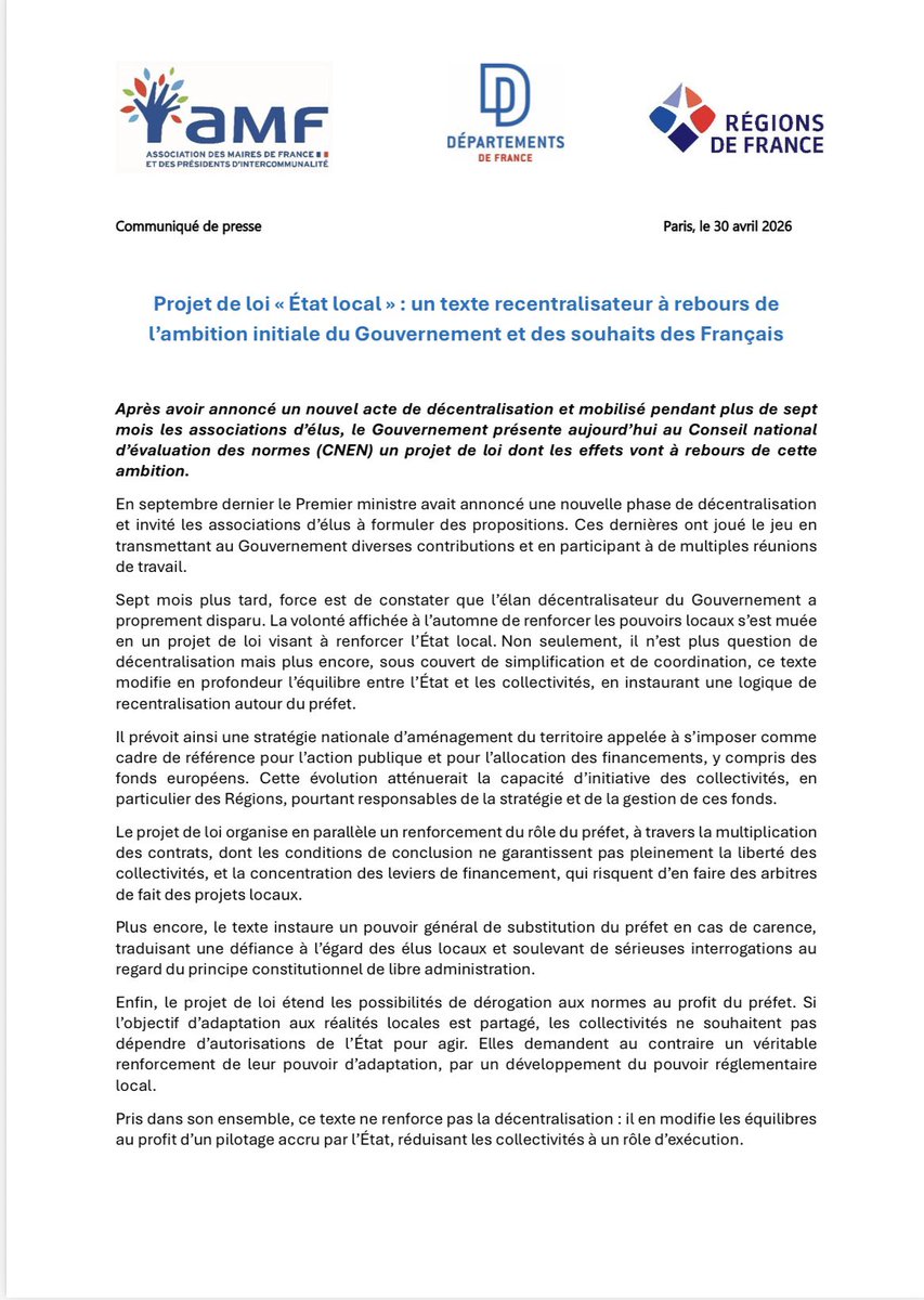 AMF | Association des maires de France tweet media