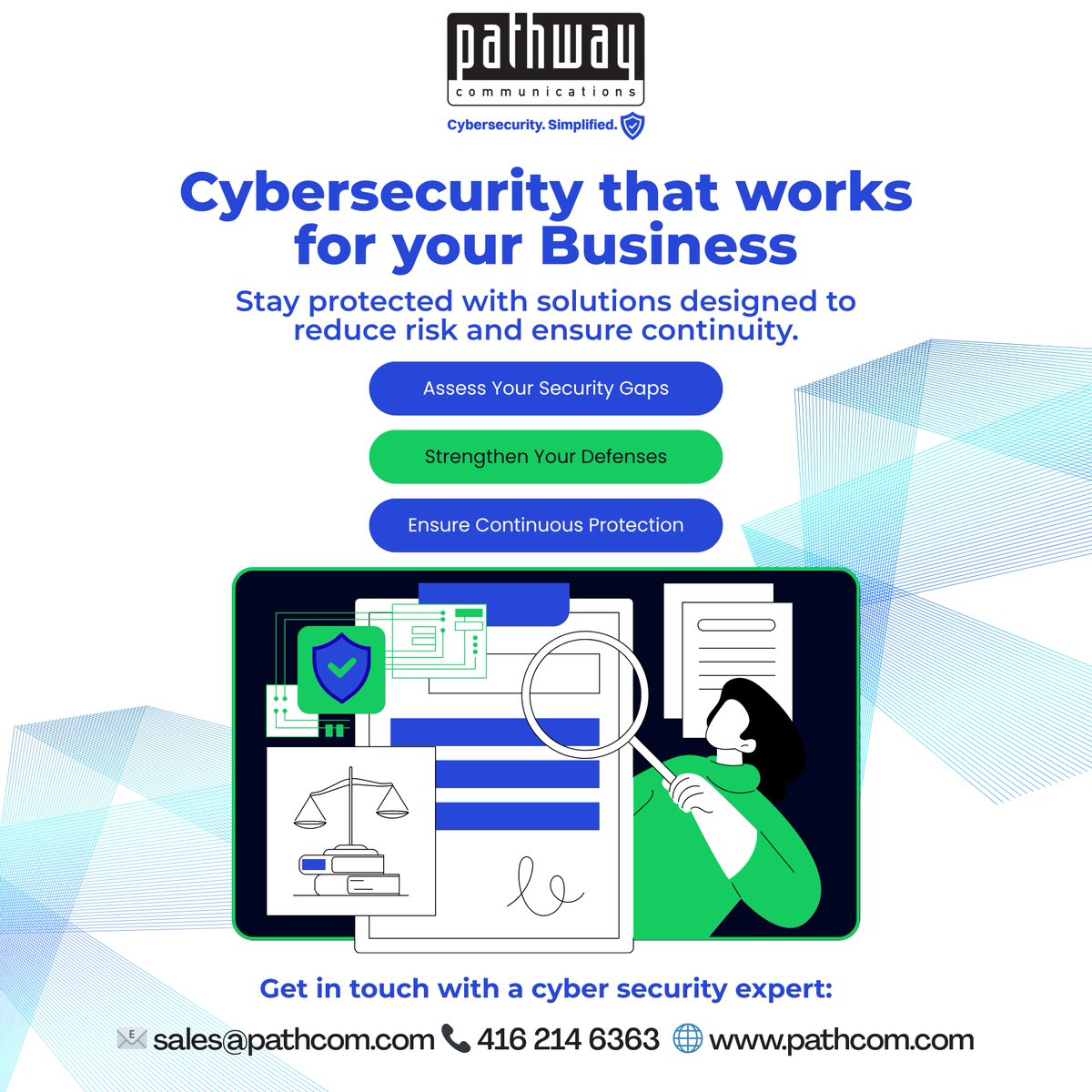 Pathcom's tweet photo. Cybersecurity that works for your business.

Assess. Protect. Monitor.

Stay ahead of risks with Pathway.

#CyberSecurity #Infosec #BusinessContinuity https://t.co/TRKgRS7TTL