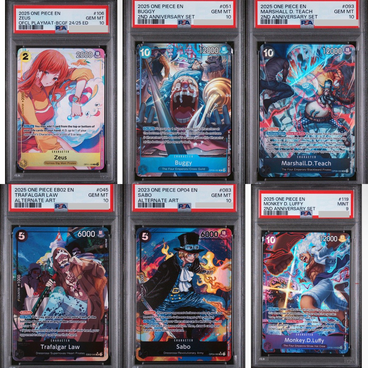 poplord169's tweet photo. 🔊PSA SLAB SALE BUYER’S OFFER 

🚨MAKE A FAIR OFFER AND ITS YOURS 🚨

♻️Reposts Appreciated 🤝

✅Trades Welcomed 🤝

Birthday 🎂 Saturday Help Me Eat 

#onepiece #psa @BUYSELLTRADETCG @TattooedBST @CardboardBanger @thetrgrf https://t.co/GqUikKcc2Q