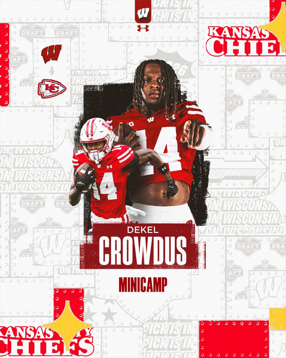 BadgerFootball's tweet photo. Congrats to @CrowdusD on earning a rookie minicamp invite from the @Chiefs! https://t.co/wkTHNv4UZR