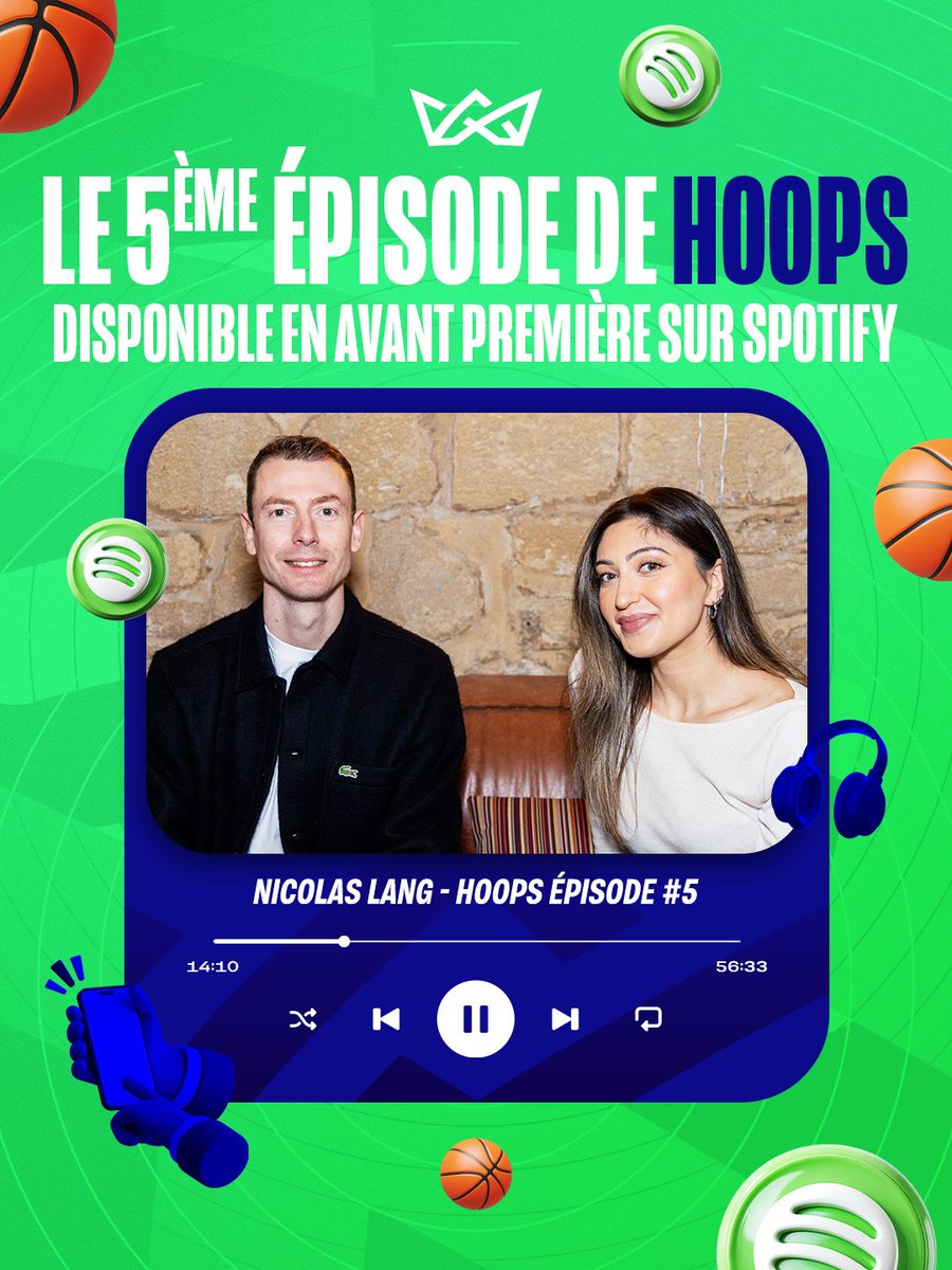 Betclic_ELITE's tweet image. Nouvel épisode HOOPS en avant‑première ! Nicolas Lang au micro, 50 minutes de pur basket 🏀

À écouter juste là 👉 open.spotify.com/episode/5tTg8Y…

#BetclicElite #Basketball