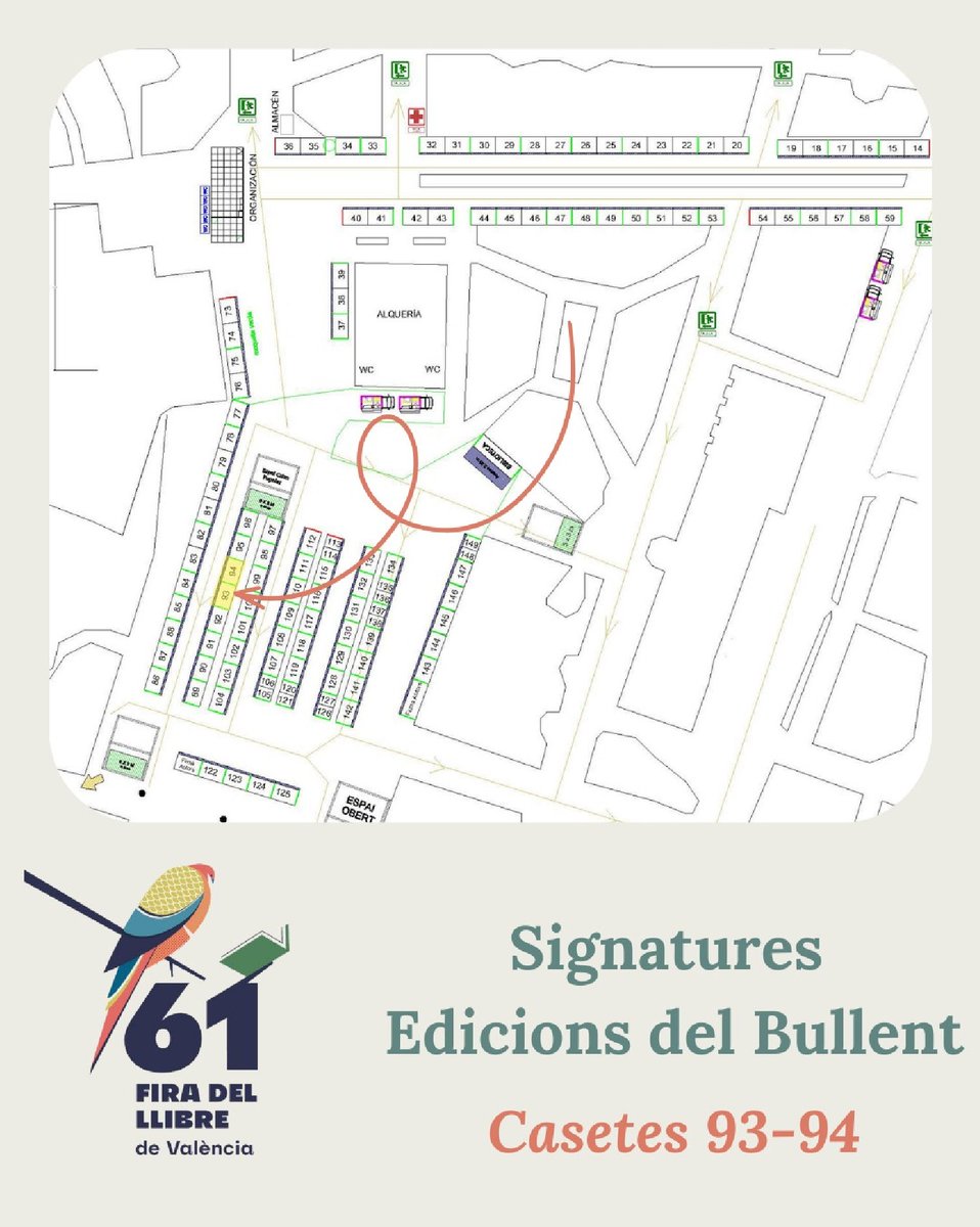 PagesEditors's tweet photo. València acull des d'avui la 61 edició de la @firallibrevlc, que se celebra del 30 d'abril al 10 de maig als Jardins del Real (Vivers). 
Trobareu els nostres llibres a la caseta 93-94, gestionada per Edicions del Bullent. https://t.co/uV6vsTYNhe