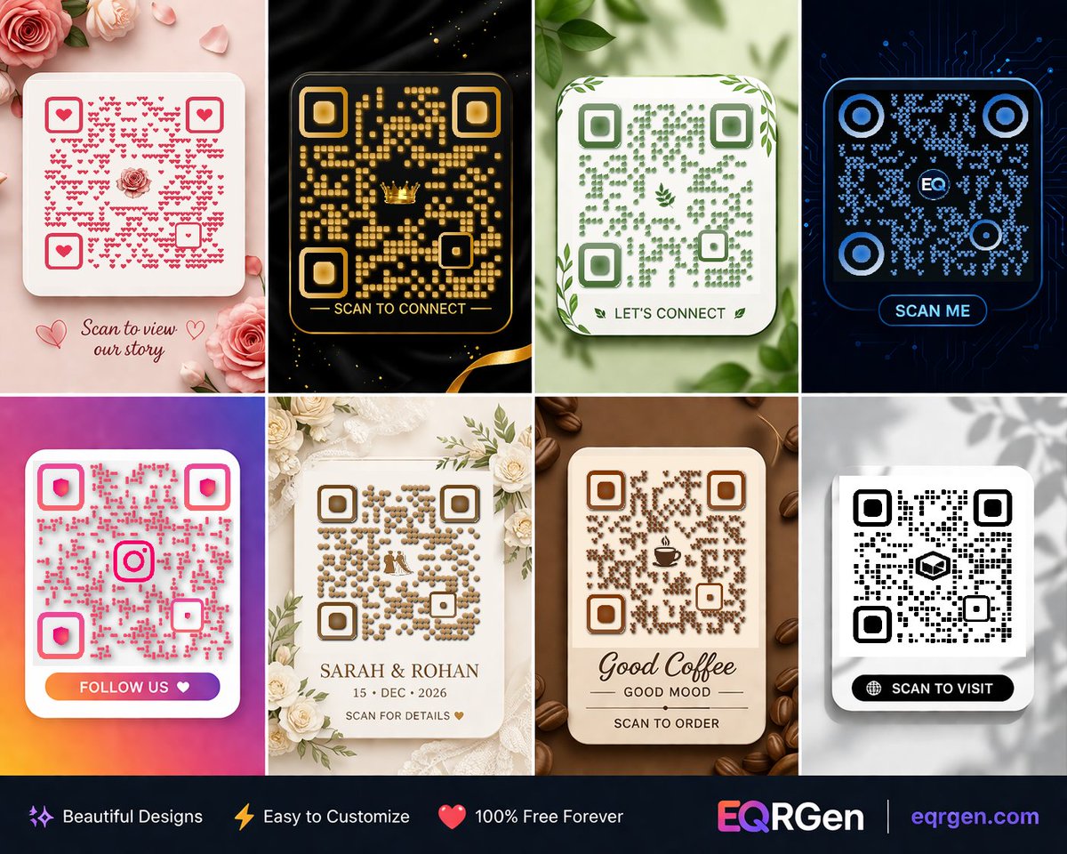 opcodera's tweet image. One tool. Multiple use cases:

💍 Wedding invites
☕ Café menus
📸 Social links
🏢 Business pages
All powered by a single QR.
👉 eqrgen.com
#StartupIndia #QRCode #DigitalTools