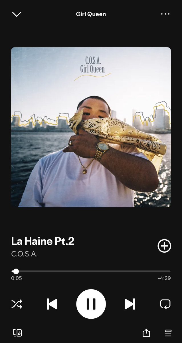 C.O.S.A.のLa Haine Pt.2、まじLOVE。
和製マフィオソのお手本、ビギーのフーショッチャみたいな鍵盤🎹も最高だね。外出して雨降ってたら舌打ちしてフード被るんだよ笑