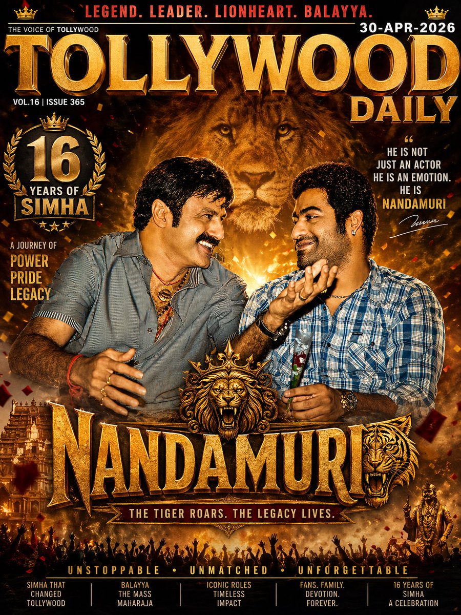 AndhraTelugodu's tweet photo. NataSimham🦁 with Young Tiger 🐯

As a Nandamuri fan waiting for the day when these two force come together on big screen
#NandamuriBalakrishna @tarak9999 
#Nandamuri 
#16YearsForSimharoar
#16YearsForSimha https://t.co/Mg5ApraDiV