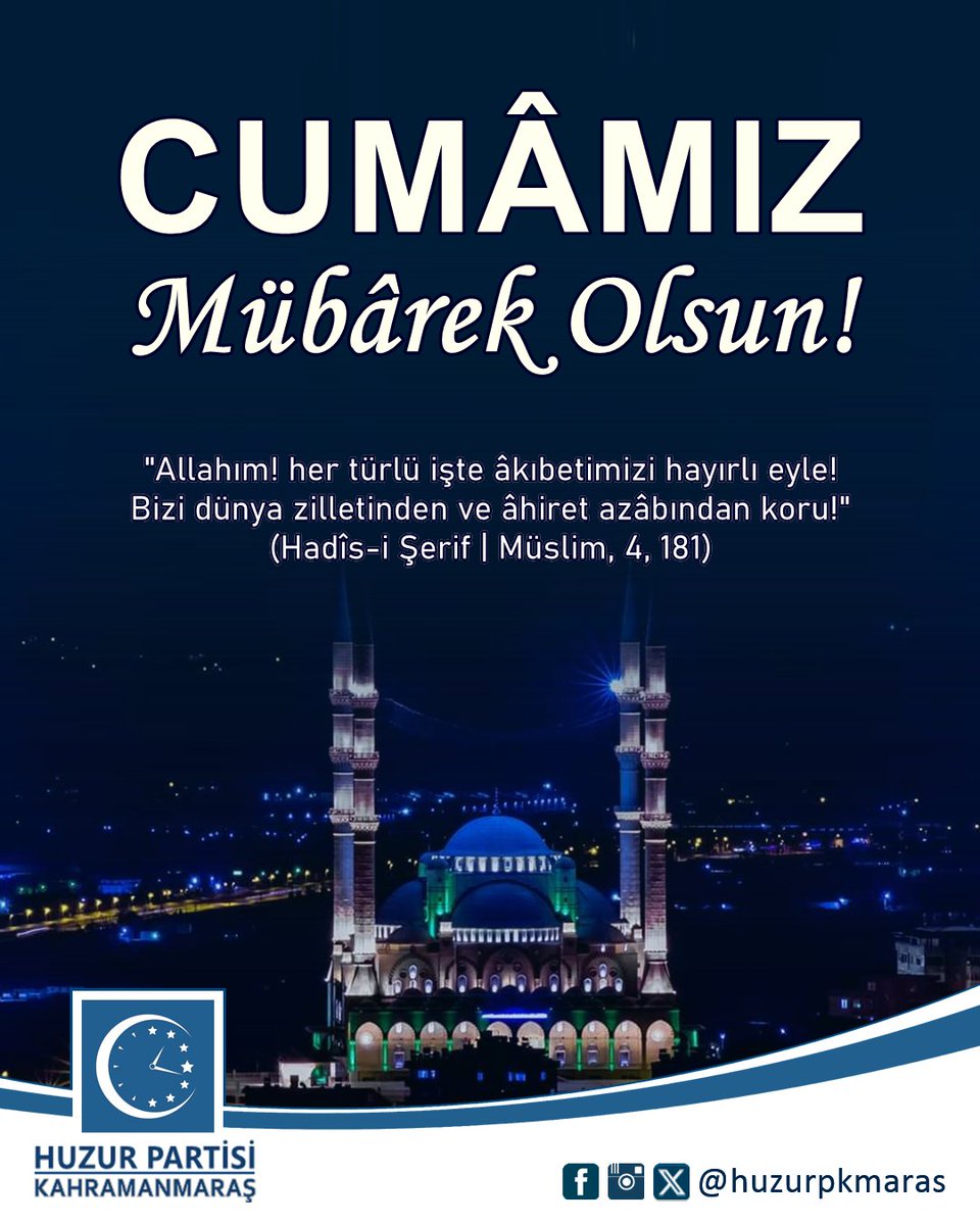 kmhasanceren's tweet photo. #CumâmızMübârekOlsun! #HayırlıCumâlar! https://t.co/V3oazT917A