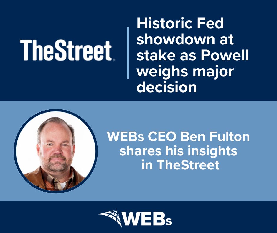 WEBsInv's tweet photo. #Powell’s decision to remain at the #Fed was “an unfortunate announcement and in many ways a vote of no confidence”, WEBs CEO Ben Fulton told @TheStreet, as markets continue to assess the implications for policy direction and central bank independence. https://t.co/WSWes8HoZI https://t.co/JcJREAewoG