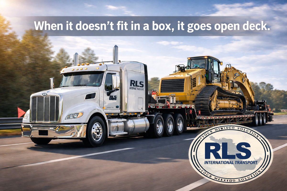 RLSTransport's tweet image. RLS International Transport offers flatbeds and specialized equipment to move oversized freight across Mexico, the U.S., and Canada—safely and efficiently.

#Flatbed #OpenDeck #Logistics #HeavyHaul