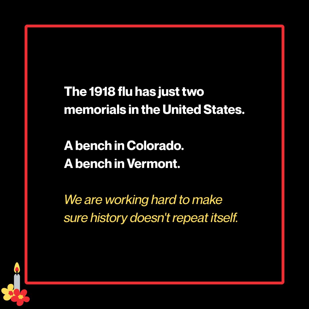 MarkedByCovid's tweet photo. The 1918 flu has just two memorials in the United States. We're working to make sure history doesn't repeat itself.

Read our Spring 2026 newsletter: https://t.co/RCwejKuQLu https://t.co/SVcB2HbqPj