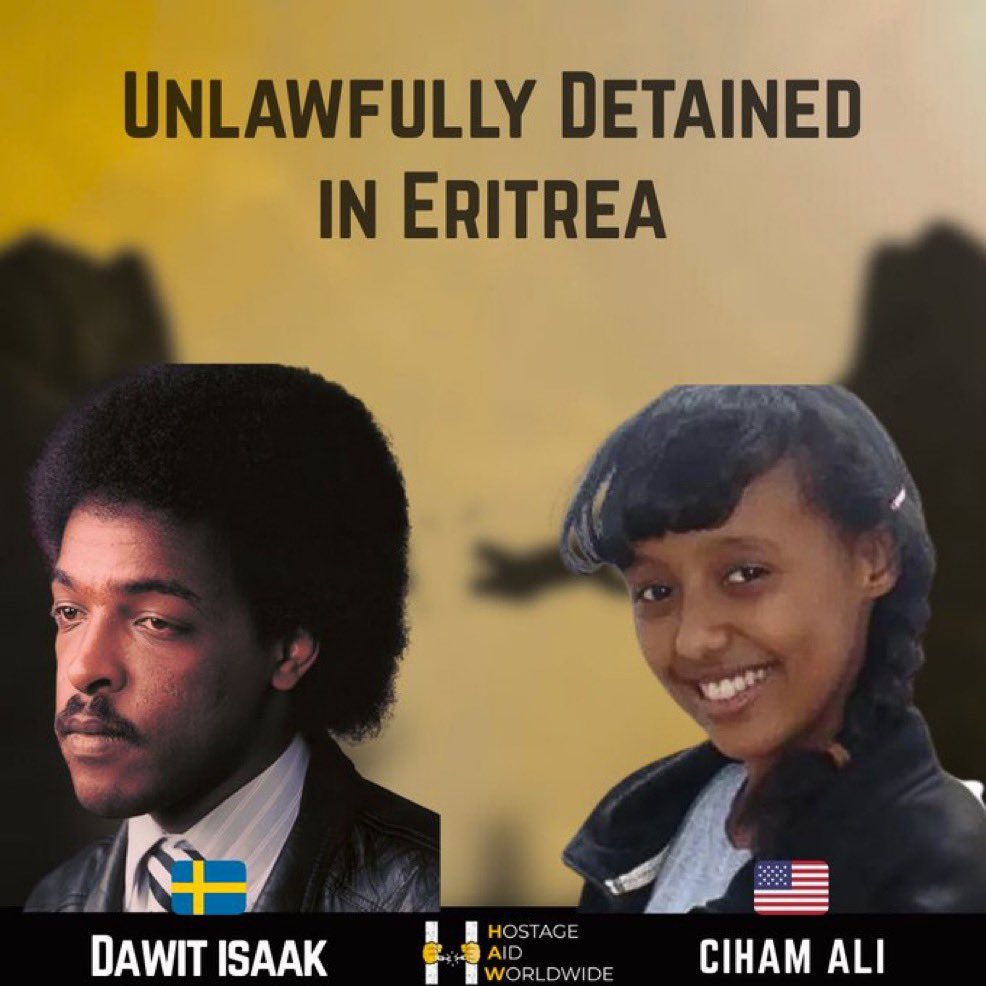 HostageAid's tweet image. Eritrea is one of the world’s most repressive dictatorships, with a deeply troubling human rights record. The regime continues to unlawfully detain &amp;amp; forcibly disappear innocent civilians. Among them are Swedish-Eritrean journalist Dawit Isaak, the world’s longest-imprisoned