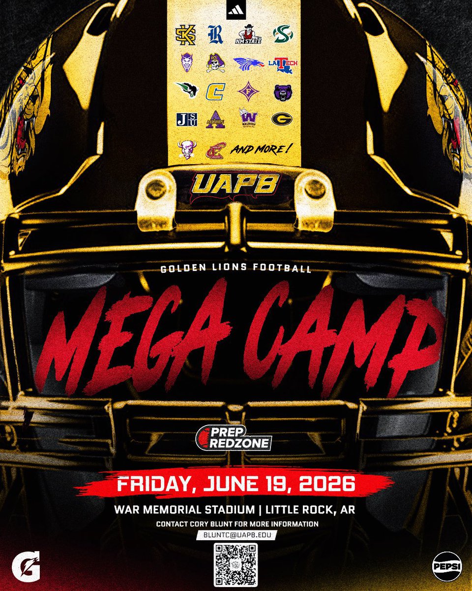 UAPBLionsFB's tweet photo. 𝐈𝐓’𝐒 𝐓𝐈𝐌𝐄 🦁🏈

This is an opportunity you do not want to miss. Registration is now live. Be sure to secure your spot today! ⤵️

🔗: https://t.co/AfgPXNmKmk… https://t.co/cVJHC64Rsv