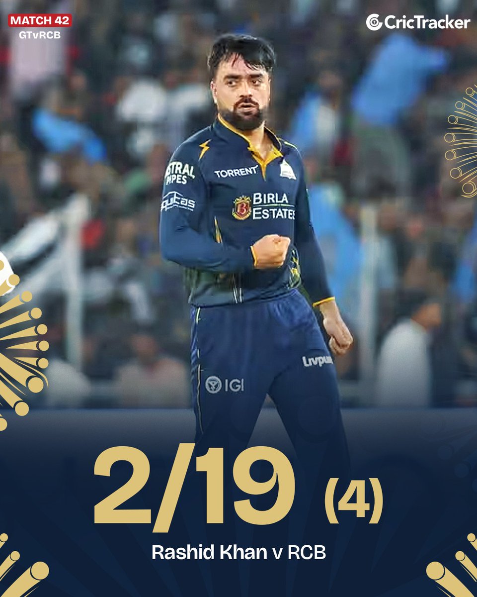 Cricketracker's tweet image. A clinical finish from Rashid Khan, delivering a tight spell and striking twice at crucial moments.

#IPL2026 #RashidKhan