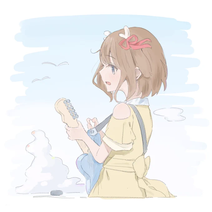 歌、楽しみにしてます! #鹿乃の絵