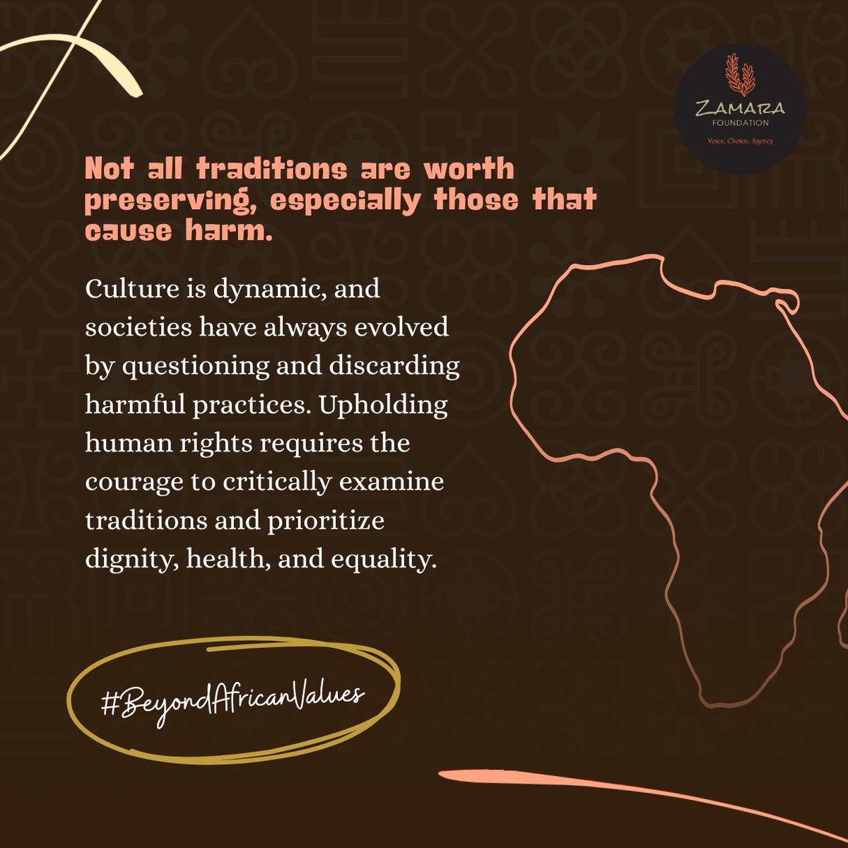 AmrowBe's tweet photo. Harmful Traditions Carry a Heavy Economic Cost.  In Kenya, girls who escape child marriage are significantly more likely to finish school and contribute to the GDP. #BeyondAfricanValues
#ZamaraVoices 
@Zamara_fdn https://t.co/h60gfKkbZM