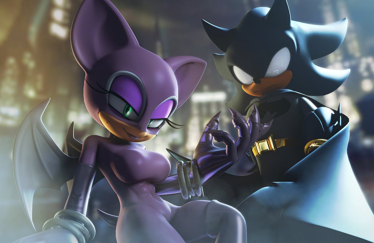 molag666's tweet image. Long Halloween Catwoman Rouge &amp;amp; Batman Shadow
#dcxsonic #rouge #shadow