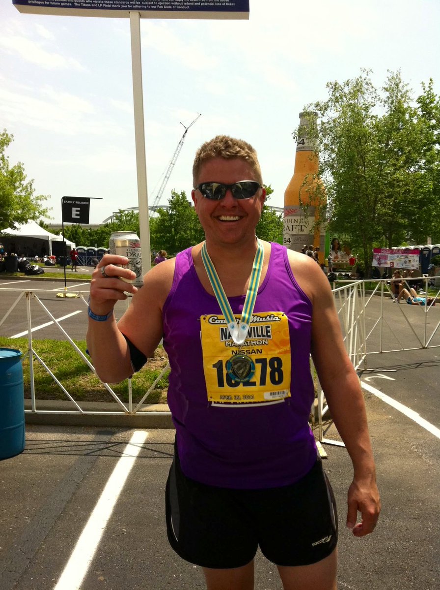 Burkeeboy's tweet image. Facebook memory from this day in 2011.  Ran the Rock n Roll Marathon in Nashville with Team in Training.  🏃🏻‍♀️🏃🏻‍♀️.  
Easily the toughest run I’ve ever done.  Considering another full…maybe…probably not.  #yegvirtualrunningclub #fitleaders #runners #running