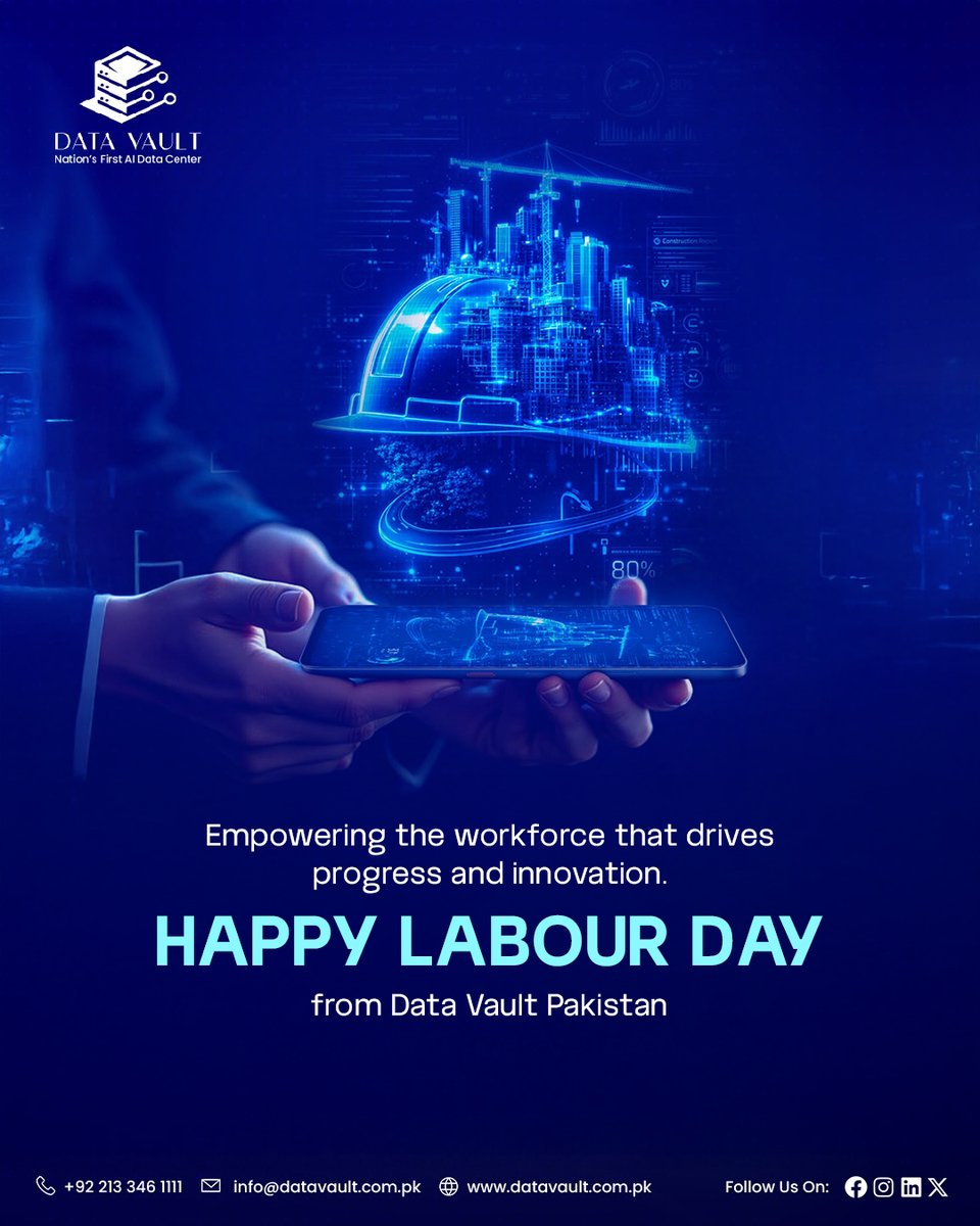 Datavaultpk's tweet photo. This Labour Day, we recognize the people behind the progress.

From data engineers to analysts, every role matters. At Data Vault, dedicated minds turn raw data into real impact, driving insight, growth, and a smarter, data driven future for all. https://t.co/MwZCFip0RU