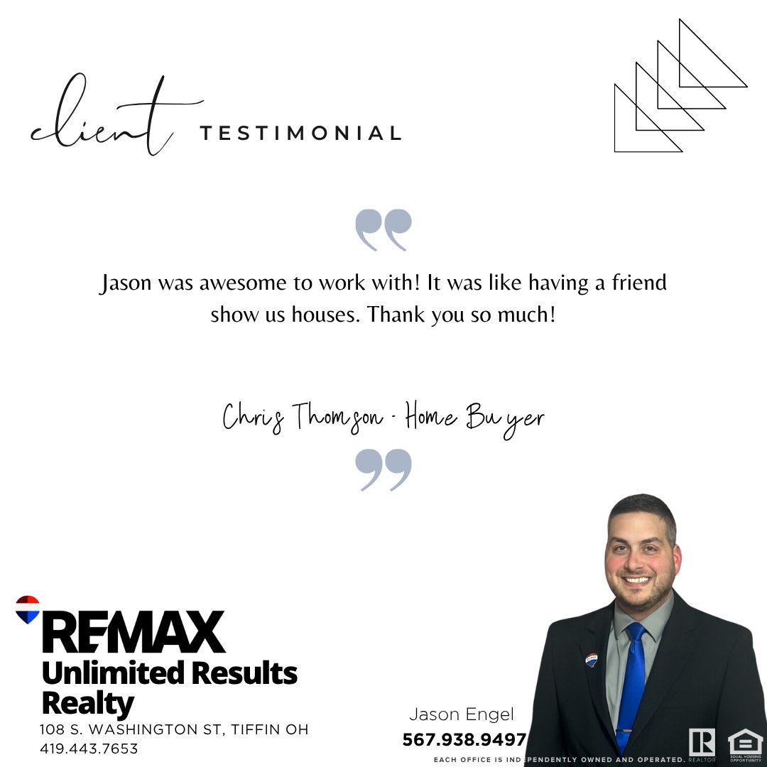 UnlimtedResults's tweet image. Way to go, Jason!! Keep keepin' on!!!

#realestate #remax #remaxagent #remaxhustle #northwestohio #ohiorealestate #testimonial