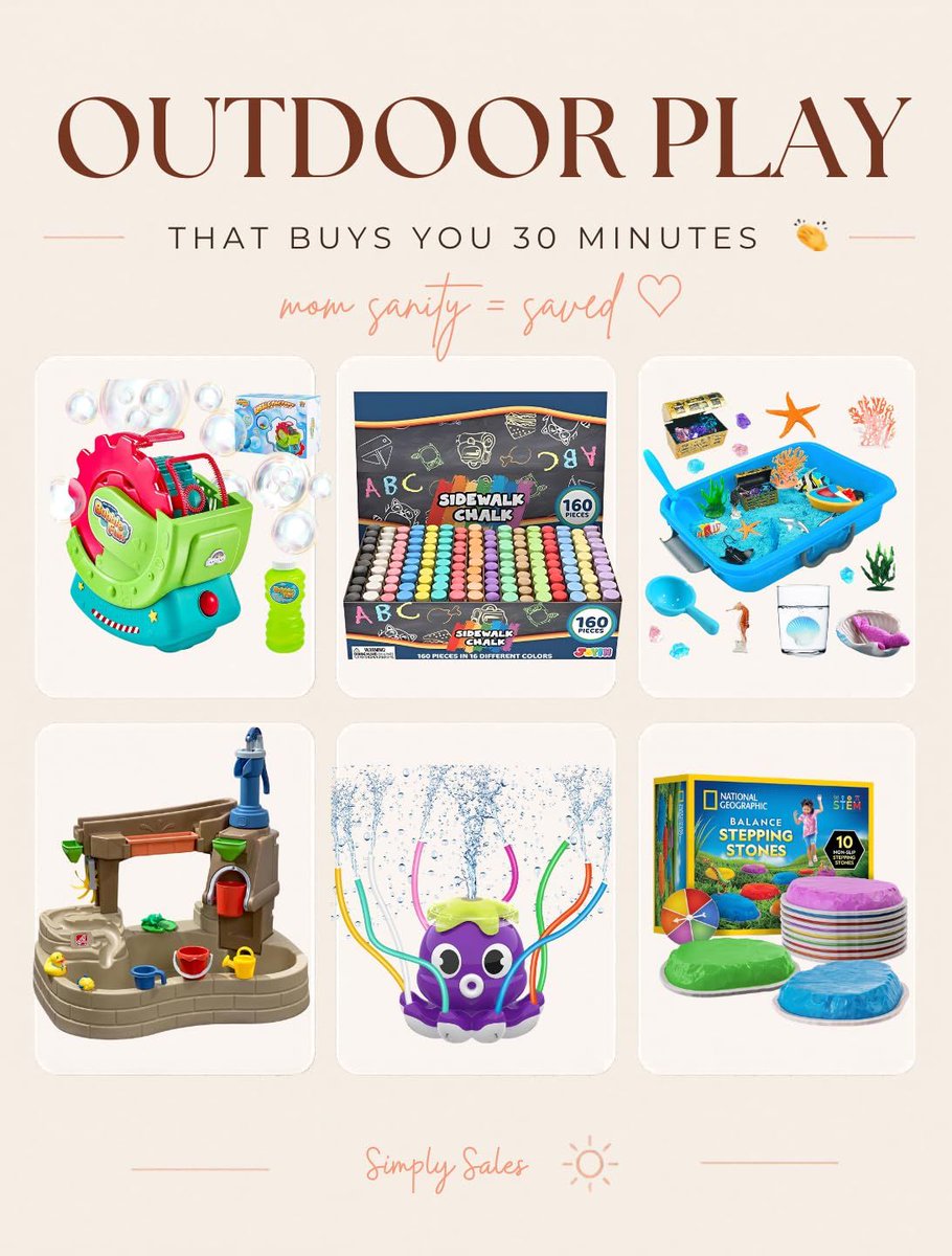 simplysalesmama's tweet image. These are the ones that actually keep them busy… not just for 5 minutes 😅👏

Perfect for getting a little time back this summer ☀️

Comment PLAY and I’ll send you everything 💛  

#outdoorplay