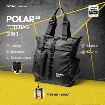 BigBossSnake31's tweet photo. 2️⃣ 💼 Bukan Sulap Bukan Sihir: 3 in 1 Bag! (Choral Polar 2.0)Tas ini definisi kepraktisan hakiki! Bisa kamu pakai sebagai totebag, backpack, bahkan ada handle khusus buat dikaitkan ke koper. Penyelamat banget buat si super sibuk yang suka traveling https://t.co/IXuTWBANO1 https://t.co/8TWTemy8t8