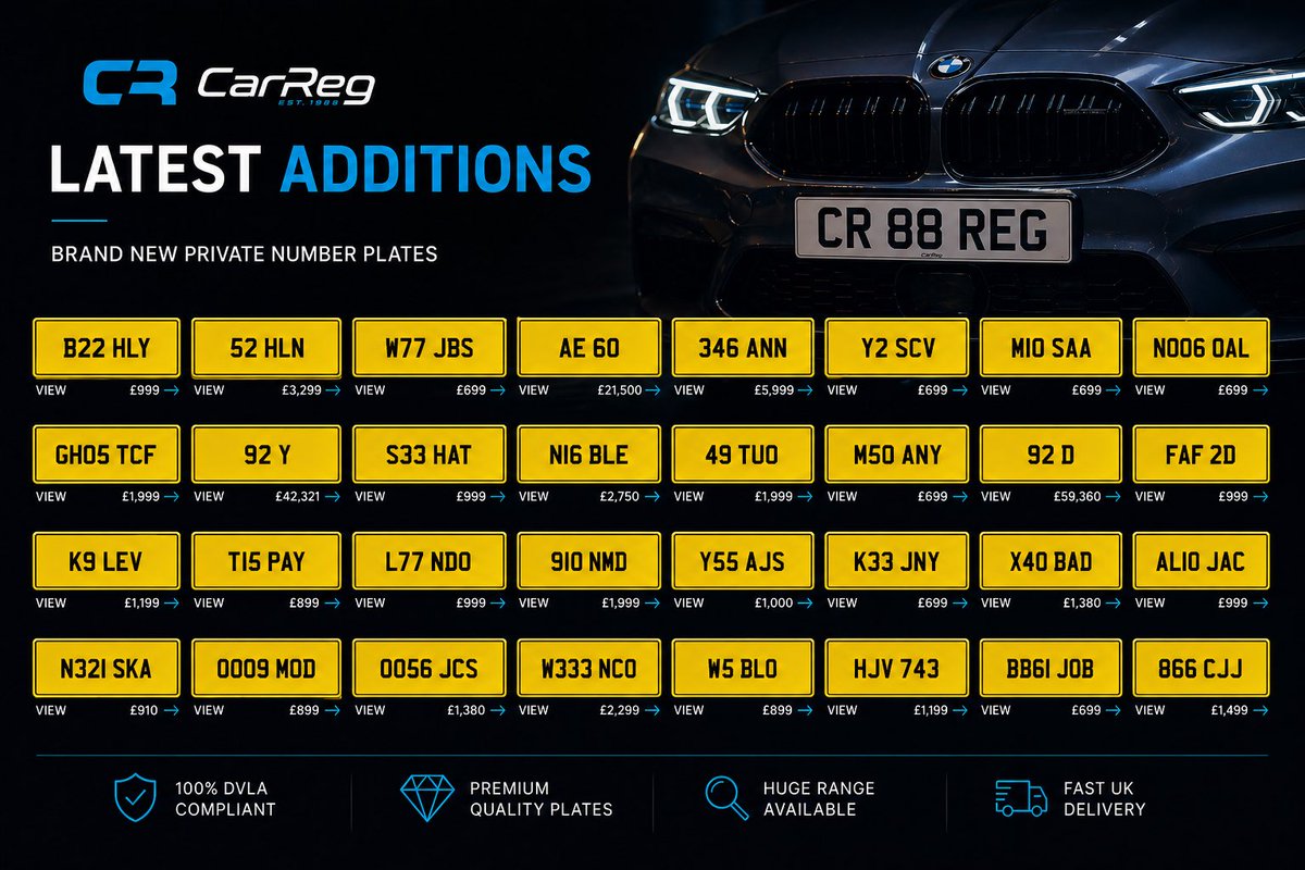 CarReg - Private Number Plates tweet media
