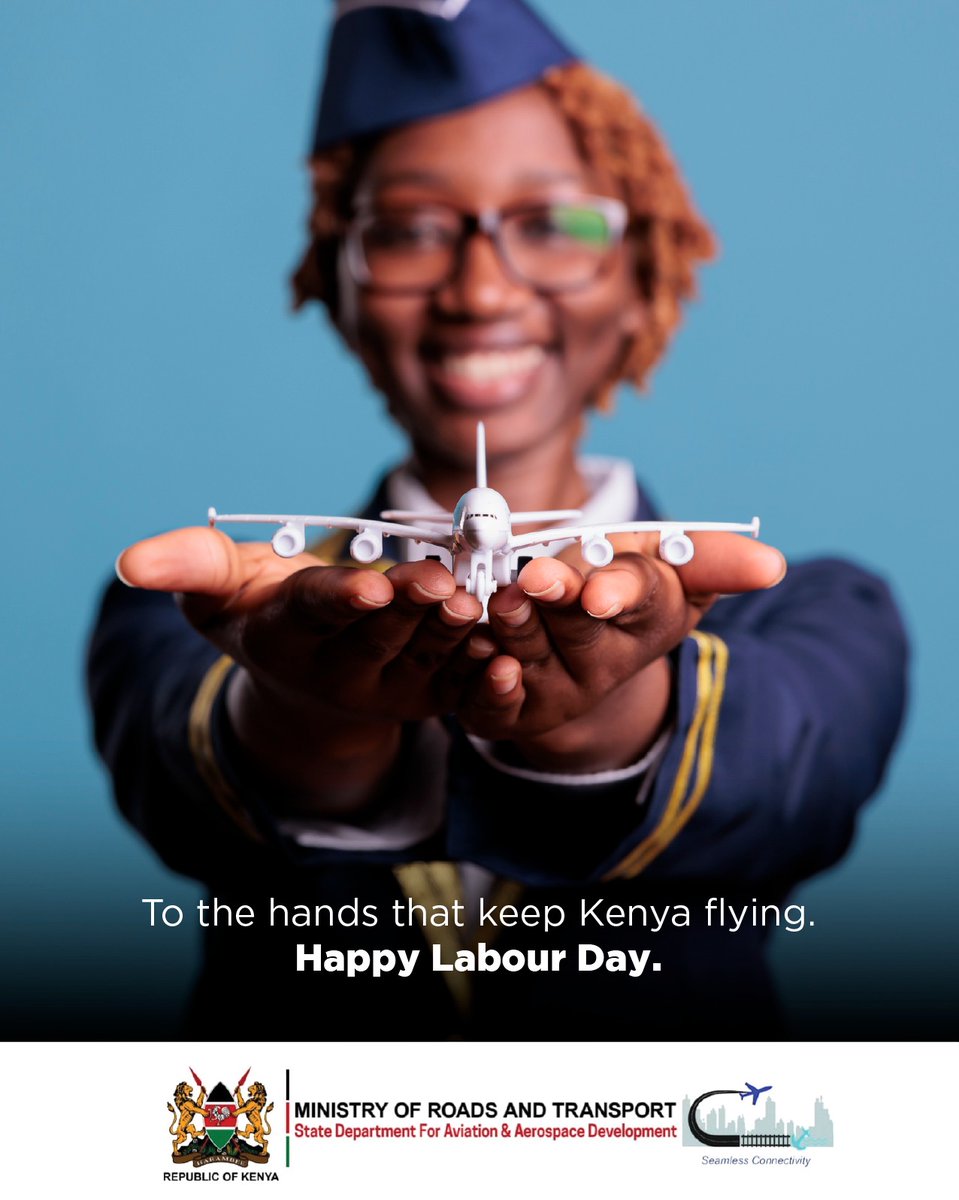 SDAAD_ke's tweet photo. We celebrate the dedicated workforce whose daily efforts keep Kenya’s skies safe and our economy flying.
#happylabourday 
@CAA_Kenya 
@KenyaAirports 
@KenyaAirways https://t.co/jjwnUXSHuF