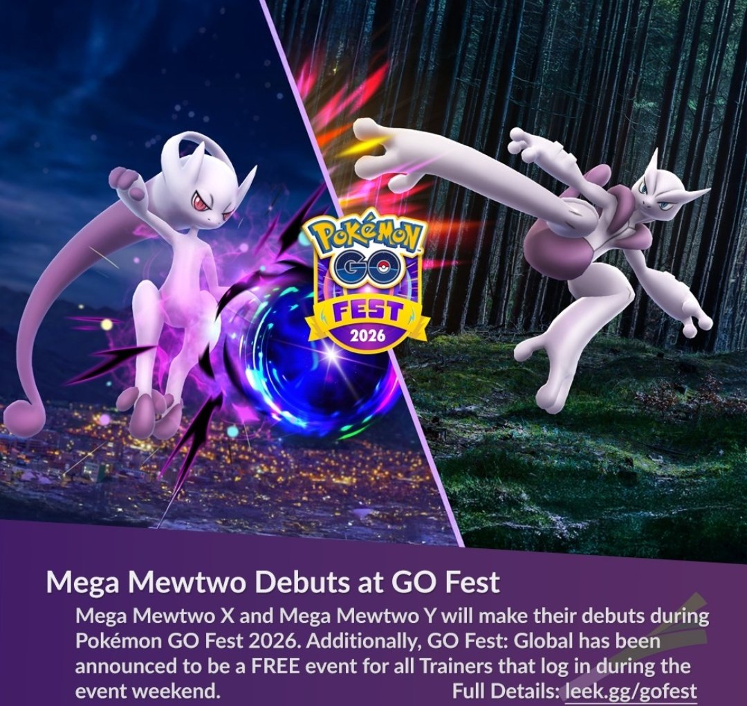 ポケモンGO関連 ポケモンGO Fest 2026で全74種伝説ポケモン登場、メガミュウツーX/Y初