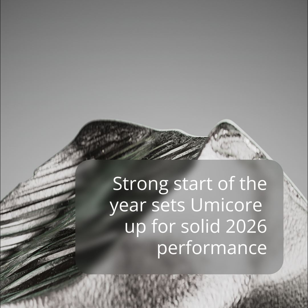 UmicoreGroup's tweet photo. Umicore delivered a strong performance in the first quarter of 2026. Our sustained commitment to operational efficiency and strong value orientation enables us to actively capitalize on favorable metal price conditions. Read the full press release:  https://t.co/b0CpwhXFXI https://t.co/1ZU1OV2GTL
