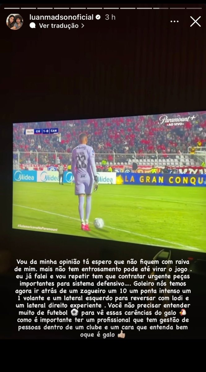 Até o Luan sabe, mas a Diretoria ignora,e a culpa é do Barba.