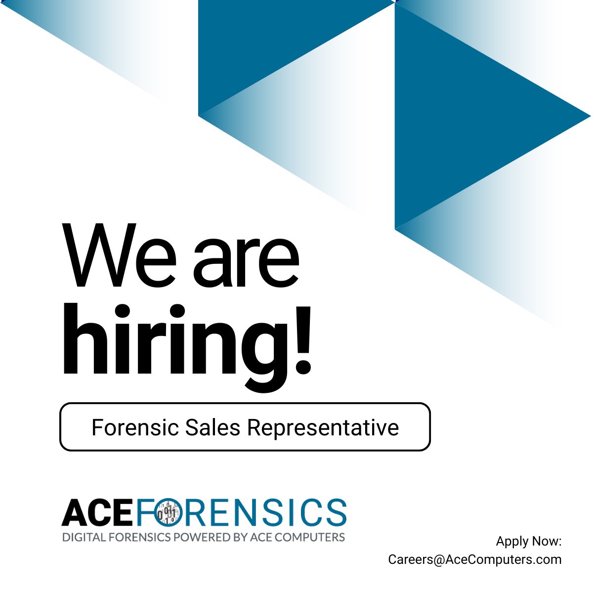 AceForensicsUS's tweet photo. Ace Forensics is hiring a Forensic Sales Representative! If you have a passion for sales and a drive to make an impact in the forensics space, we want to hear from you.

Check out this role and explore more opportunities! - https://t.co/qTYoGMis6g

#WereHiring #SalesCareers https://t.co/okwdAweYJu