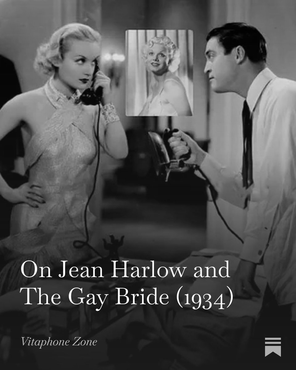 A little on how stars were at the mercy of complicated studio schedules and couldn’t possibly make every film they were slated for: one of Harlow’s was THE GAY BRIDE (1934). Link below